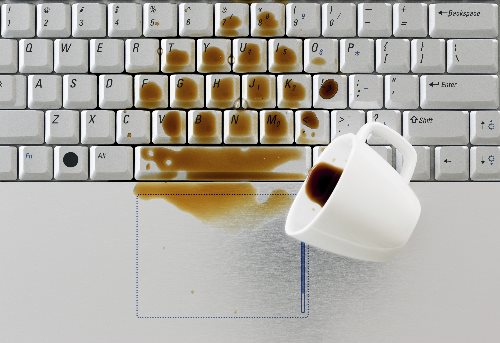computer laptop liquid spill repair